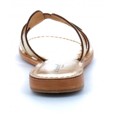 Mules pour femme en cuir Damia or 24001