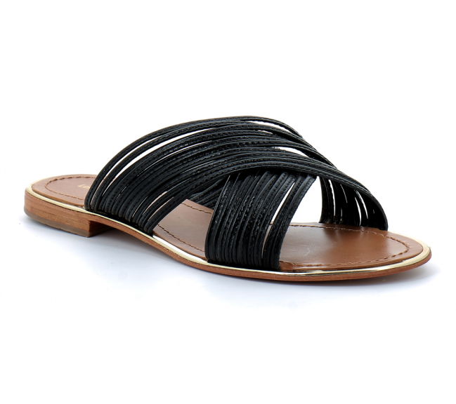 Mules pour femme Halloa noir 42307