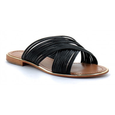 Mules pour femme Halloa noir 42307