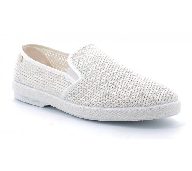 Espadrille pour adulte en toile de coton CLASSIQUE FILET blanc 3200