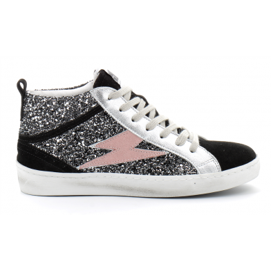 Basket mode montante à lacet pour femme ALPHA black/black 1062
