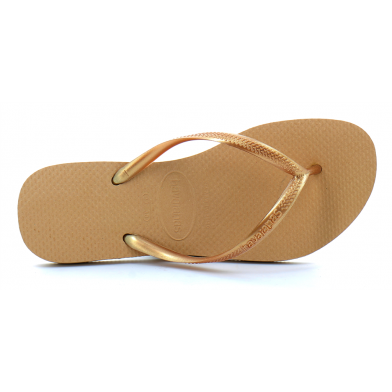 Tong pour femme Slim golden...