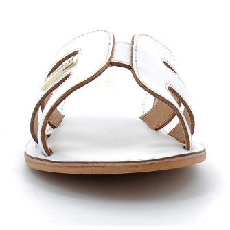 Mules pour femme en cuir Damia blanc 23998
