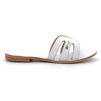 Mules pour femme en cuir Damia blanc 23998