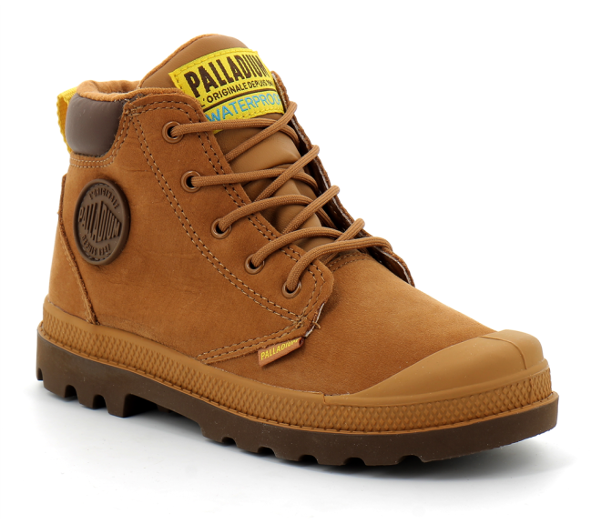 Chaussure enfant waterproof en cuir mahogany 57216-257-m