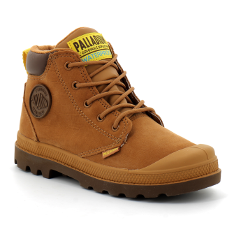 Chaussure enfant waterproof en cuir mahogany 57216-257-m