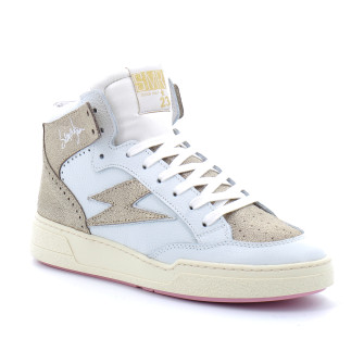 Basket mode montante à lacet pour femme Braga or 9480