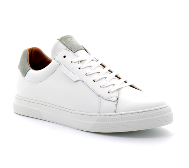 Baskets basses en cuir pour homme Spark Clay white menthe kmnhl7042u