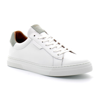 Baskets basses en cuir pour homme Spark Clay white menthe kmnhl7042u