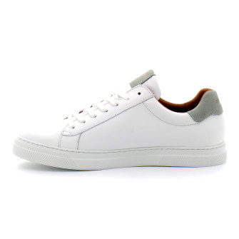 Baskets basses en cuir pour homme Spark Clay white menthe kmnhl7042u