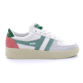 Baskets à lacets pour femmes Grandslam blanc/vert cla415zn