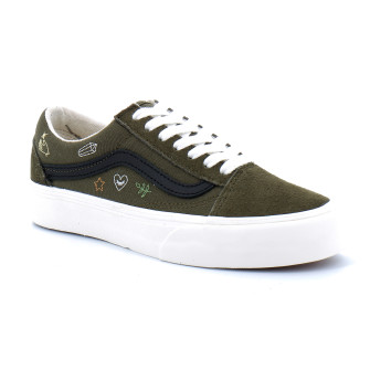 Chaussures basses à lacets pour femme Old Skool dark olive vn0005ubdol1