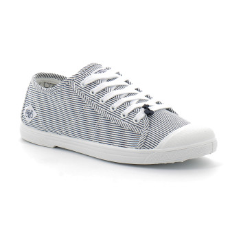Basket basse à rayures bleu pour femme basic strip shinny strip shinny