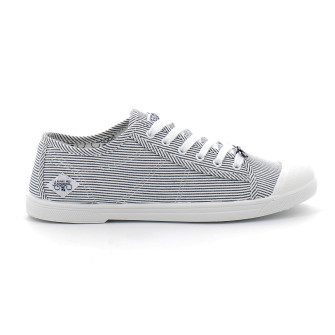 Basket basse à rayures bleu pour femme basic strip shinny strip shinny