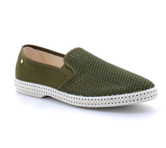 Espadrille pour adulte en toile de coton CLASSIQUE TOILE & FILET kaki 2011