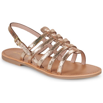 Sandales spartiates pour femme Hikano or/craquele 63504