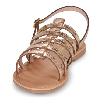 Sandales spartiates pour femme Hikano or/craquele 63504
