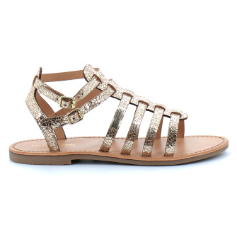 Sandales spartiates pour femme bride cheville Hikaela or/craquele 43383