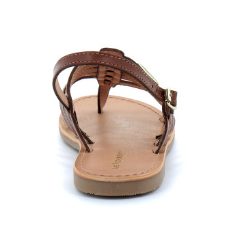 Sandales spartiates à entre-doigts pour femme Hika tan 63502