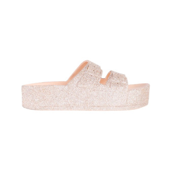 Sandales compensées à paillettes pour adulte CAIPIRINHA GLITTER nude 22s1000cg081w