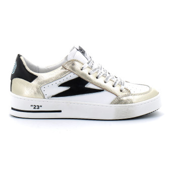 Basket mode basse à lacet pour femme NOUBAR blanc-or 10496