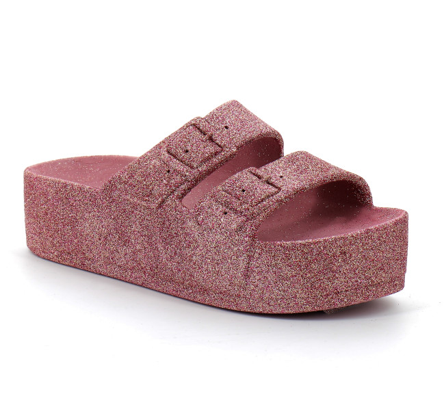 Sandales compensées à paillettes pour adulte CAIPIRINHA GLITTER pink 22s1000cg094w