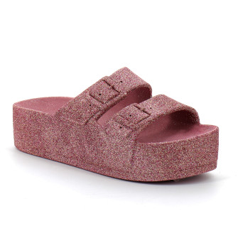 Sandales compensées à paillettes pour adulte CAIPIRINHA GLITTER pink 22s1000cg094w
