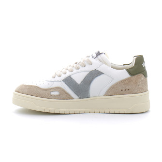 Baskets basses à lacets à semelles beiges pour femme 1257101 kaki 1257101