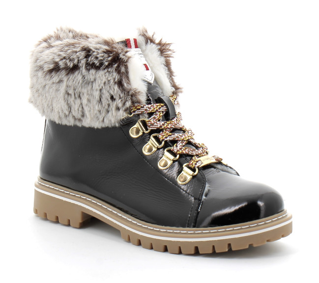 Boots pour femme à col fourré noir du 36 au 41-c077072