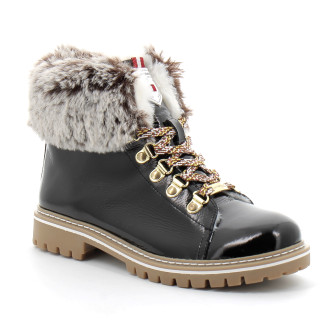 Boots pour femme à col fourré noir du 36 au 41-c077072