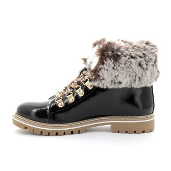 Boots pour femme à col fourré noir du 36 au 41-c077072