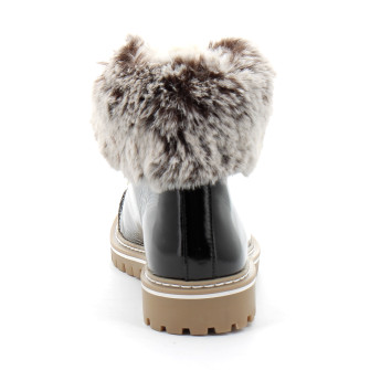 Boots pour femme à col fourré noir du 36 au 41-c077072