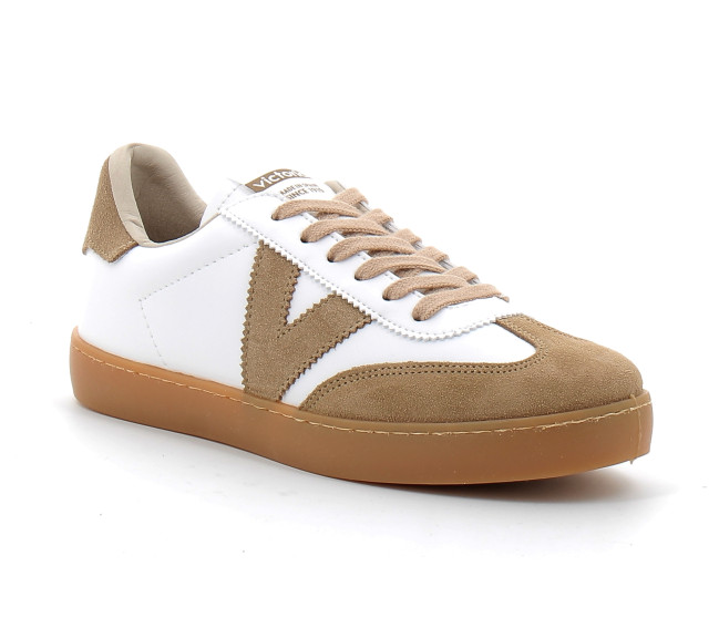 Baskets blanches unisexes beige