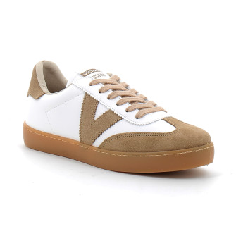 Baskets blanches unisexes beige