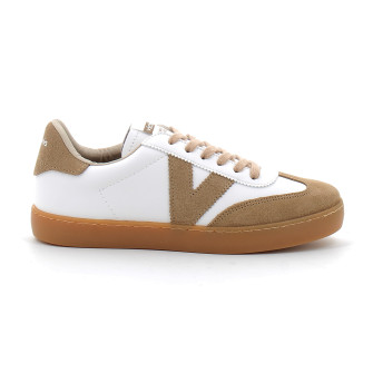 Baskets blanches unisexes beige