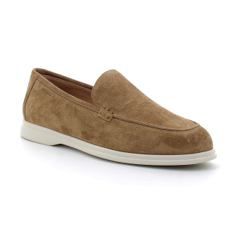 Mocassins en cuir suédé tan...