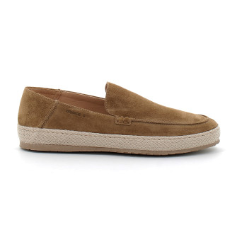 Mocassins en raphia et cuir suédé pour homme tan lido-brm-251-recife