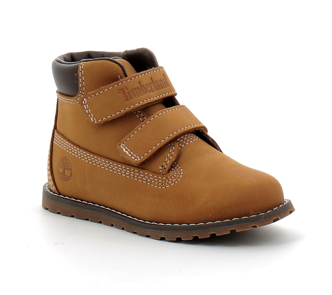 Bottine à scratch pour enfant Pokey Pine wheat tb1a127m2311