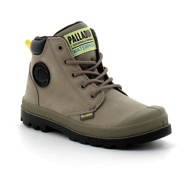 Chaussure enfant waterproof en cuir dusky green 57216-308-m