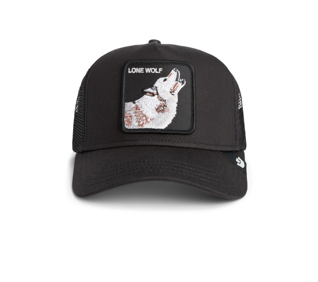 Casquette reglable adulte Lone walf trucker black 101-2449