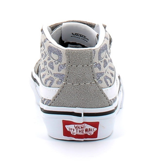 Chaussures à Scratch pour enfant Sk8-Mid Reissue glitter gray vn000cyrbgf1