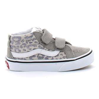 Chaussures à Scratch pour enfant Sk8-Mid Reissue glitter gray vn000cyrbgf1