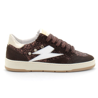 Basket mode basse à lacet pour femme DANY chocolat e200