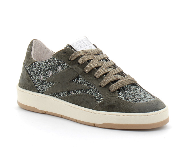 Basket mode basse à lacet pour femme DANY kaki e183