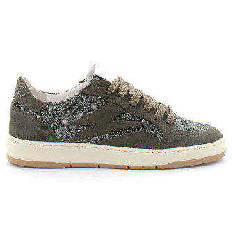 Basket mode basse à lacet pour femme DANY kaki e183