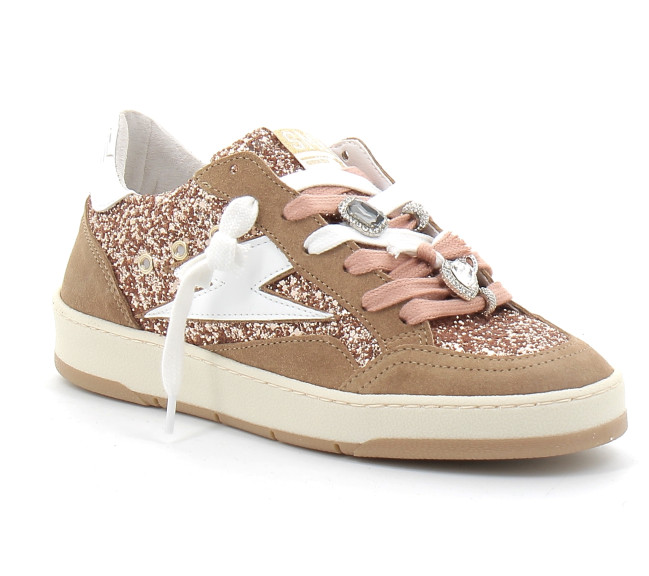 Basket mode basse à lacet pour femme DANY sable e194