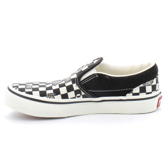 Chaussures sans lacets à élastique pour enfant Classic Slip-On black white vn000dojbzw1