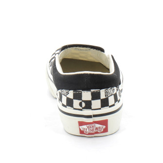 Chaussures sans lacets à élastique pour enfant Classic Slip-On black white vn000dojbzw1