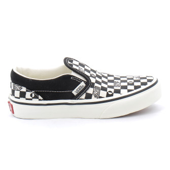 Chaussures sans lacets à élastique pour enfant Classic Slip-On black white vn000dojbzw1
