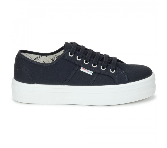 Baskets à plateforme en toile pour femme 9200 black 9200